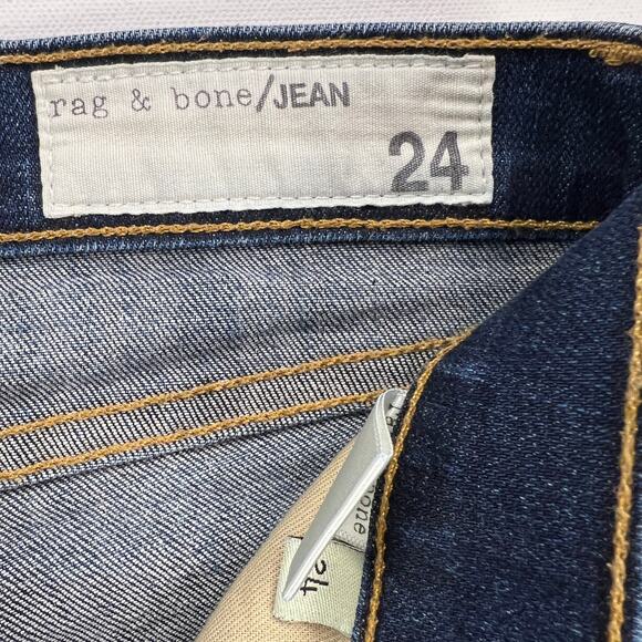 Rag & Bone Crop Jean 27.5" Inseam Alderly Wash Whiskering W1510K520 Size 24 - Picture 3 of 13